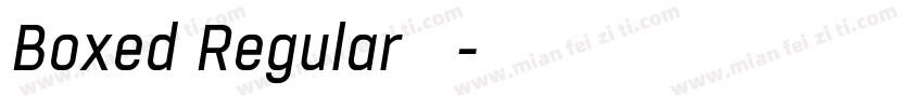 Boxed Regular 粗体字体转换